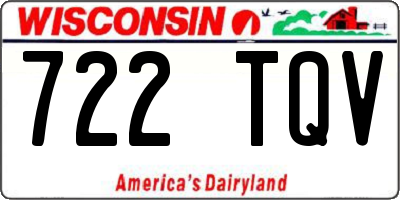WI license plate 722TQV