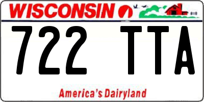 WI license plate 722TTA