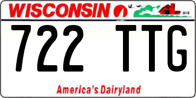 WI license plate 722TTG