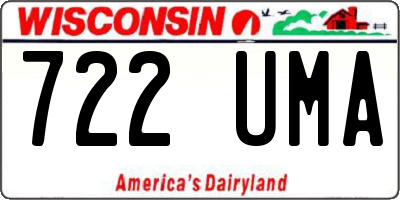 WI license plate 722UMA