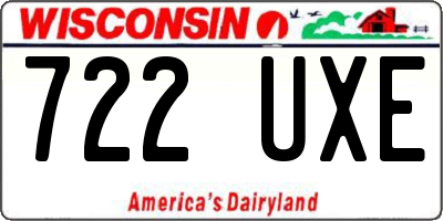 WI license plate 722UXE