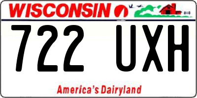 WI license plate 722UXH