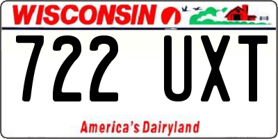 WI license plate 722UXT