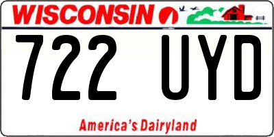 WI license plate 722UYD