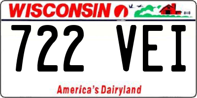 WI license plate 722VEI