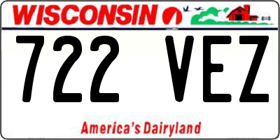 WI license plate 722VEZ