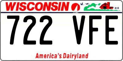 WI license plate 722VFE