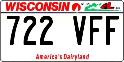 WI license plate 722VFF