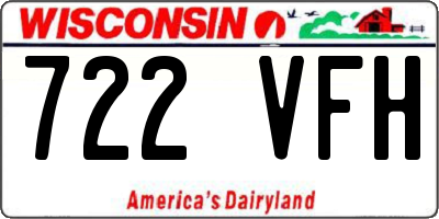 WI license plate 722VFH