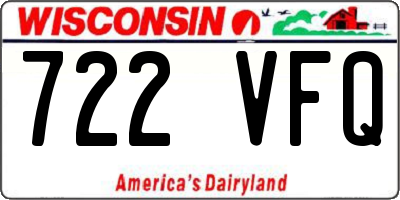 WI license plate 722VFQ