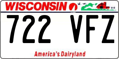 WI license plate 722VFZ