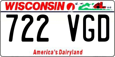 WI license plate 722VGD