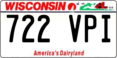WI license plate 722VPI
