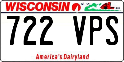 WI license plate 722VPS