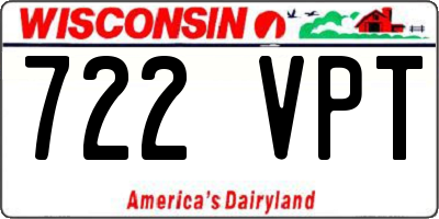WI license plate 722VPT