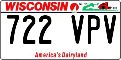 WI license plate 722VPV