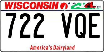 WI license plate 722VQE