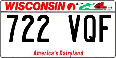 WI license plate 722VQF