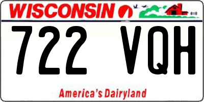 WI license plate 722VQH