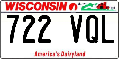 WI license plate 722VQL
