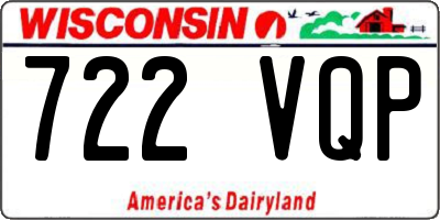 WI license plate 722VQP