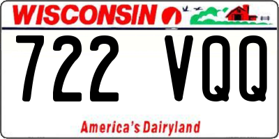 WI license plate 722VQQ