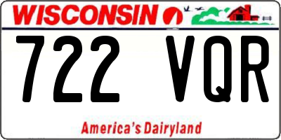 WI license plate 722VQR