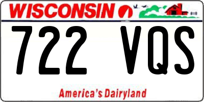 WI license plate 722VQS