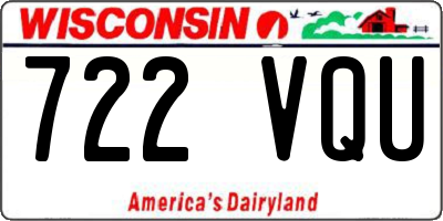 WI license plate 722VQU