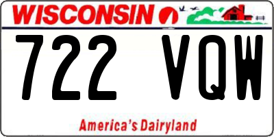 WI license plate 722VQW