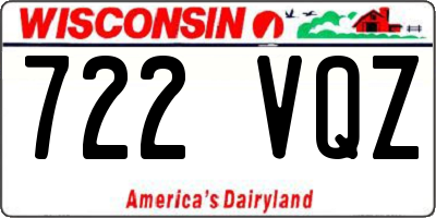 WI license plate 722VQZ