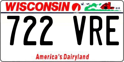 WI license plate 722VRE