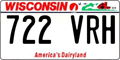 WI license plate 722VRH