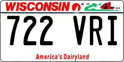 WI license plate 722VRI