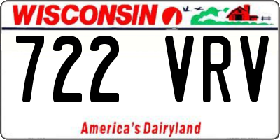 WI license plate 722VRV