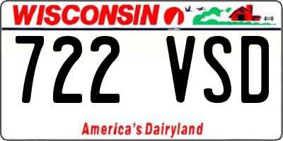WI license plate 722VSD