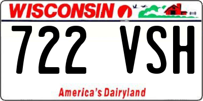 WI license plate 722VSH