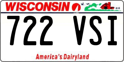 WI license plate 722VSI