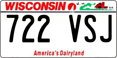 WI license plate 722VSJ