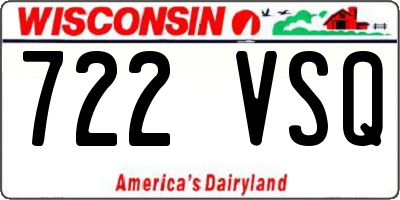 WI license plate 722VSQ