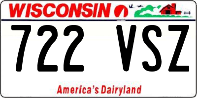 WI license plate 722VSZ