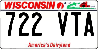 WI license plate 722VTA