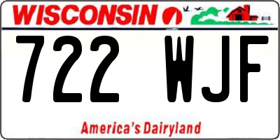 WI license plate 722WJF
