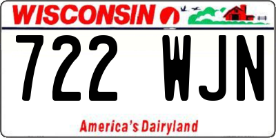 WI license plate 722WJN