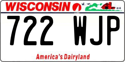 WI license plate 722WJP