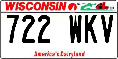 WI license plate 722WKV