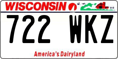 WI license plate 722WKZ