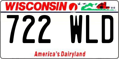 WI license plate 722WLD