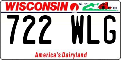 WI license plate 722WLG