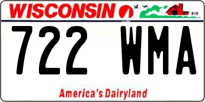 WI license plate 722WMA